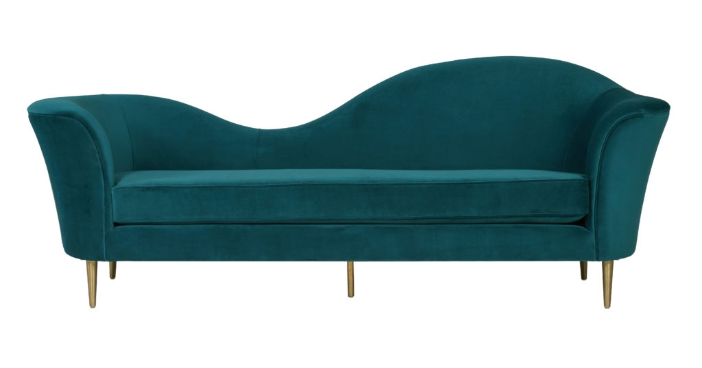 Plato Aqua Velvet Sofa - Image 0