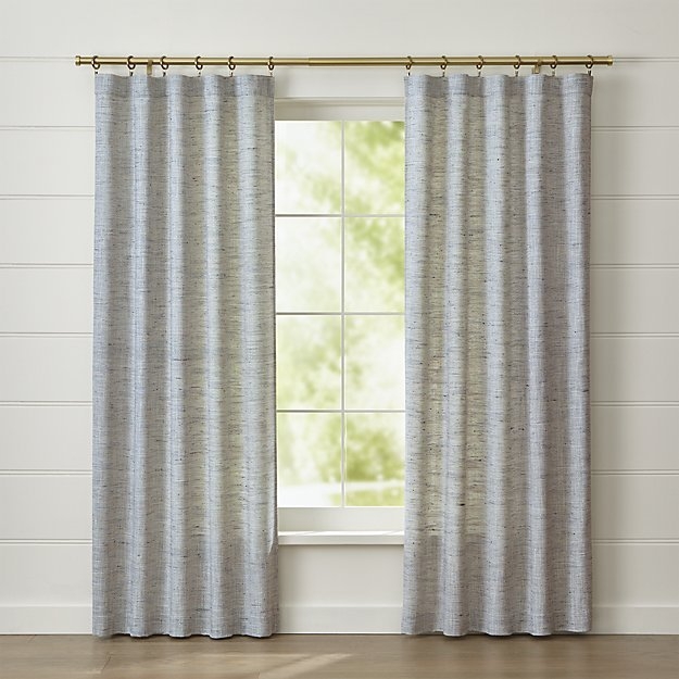 Reid Blue 48"x96" Curtain Panel - Crate and Barrel - Image 3