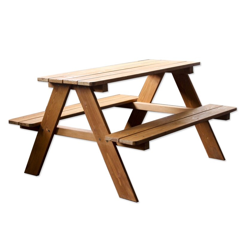 Brooten Wood Kids Rectangular Picnic Table - Image 0