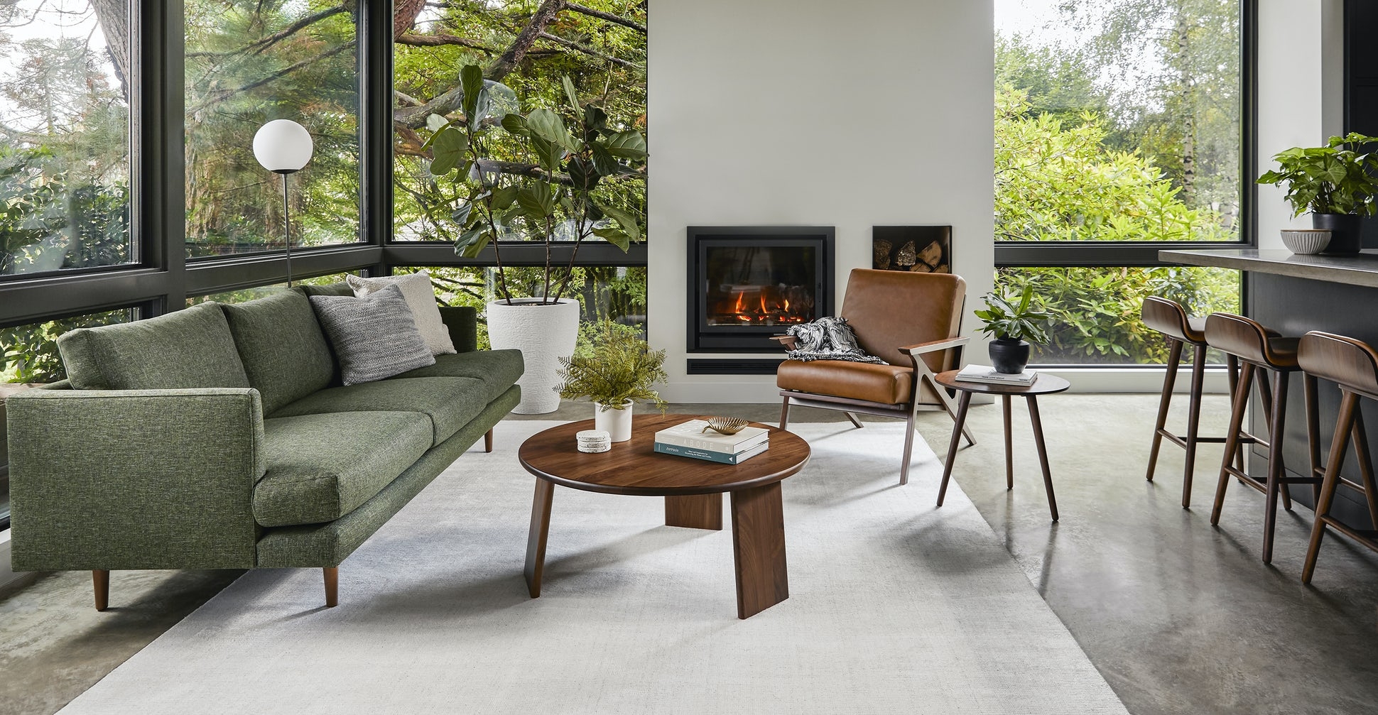 Burrard Forest Green Sofa - Image 1