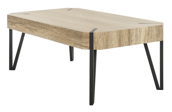 Liann Rustic Midcentury Wood Top Coffee Table - Multi Brown - Arlo Home - Image 4