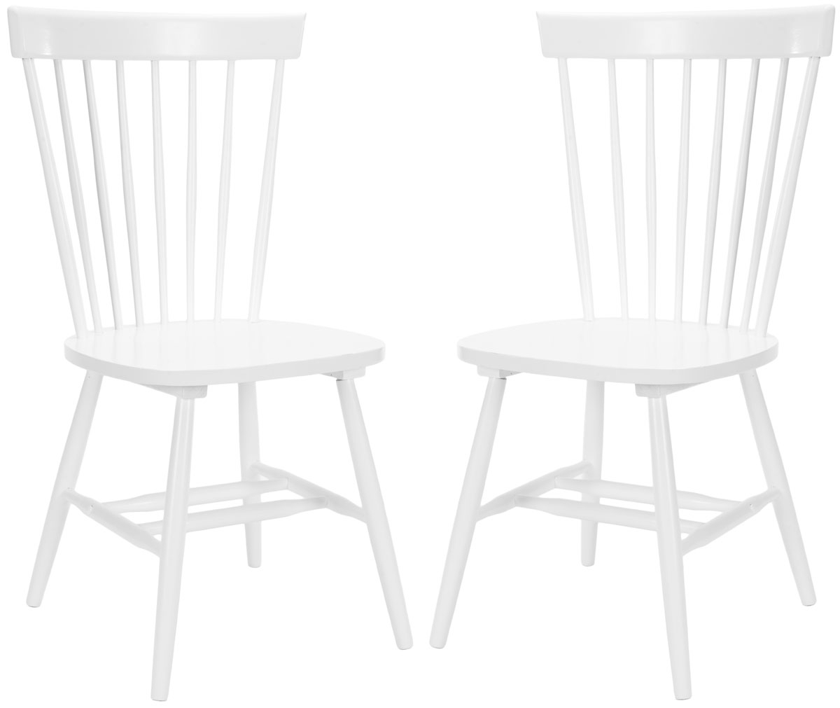 Romy Spindle Dining Chair, White, Set Of 2 - Image 0