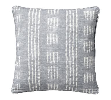 Shibori Dot Pillow, Gray, 20" - Image 0