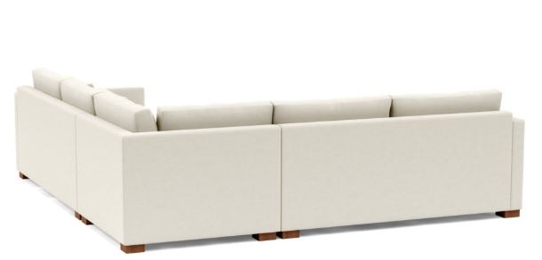 CHARLY Left Chaise Sectional - Chalk Heathered Weave - Image 3