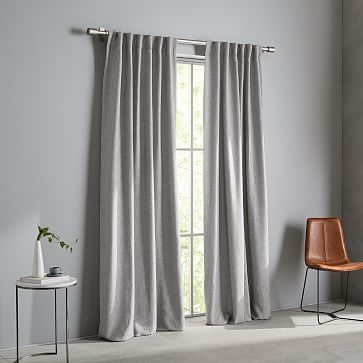 Crossweave Curtain + Blackout Panel, Stone White, 48"X108" - Image 3