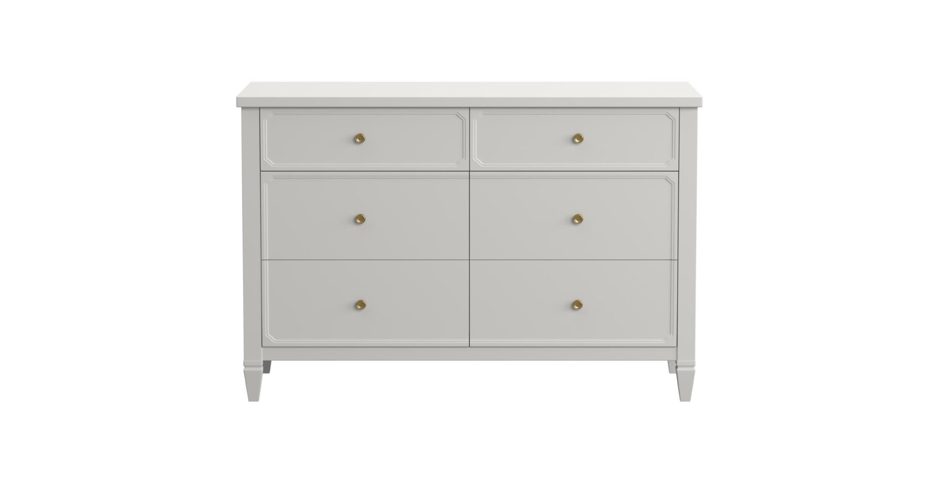 Auburn 6-Drawer Wide Dresser, Simply White - Image 2