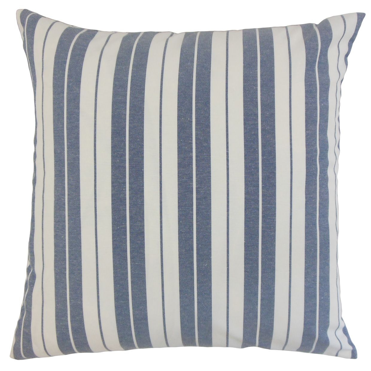 Henley Stripe Pillow, Navy, 20" x 20" - Image 0