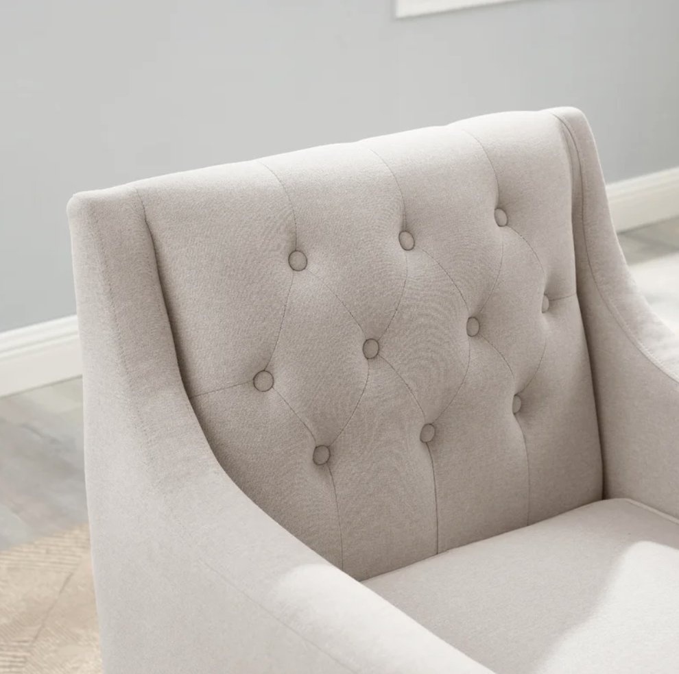 Modern Fabric Arm Chair - Image 2