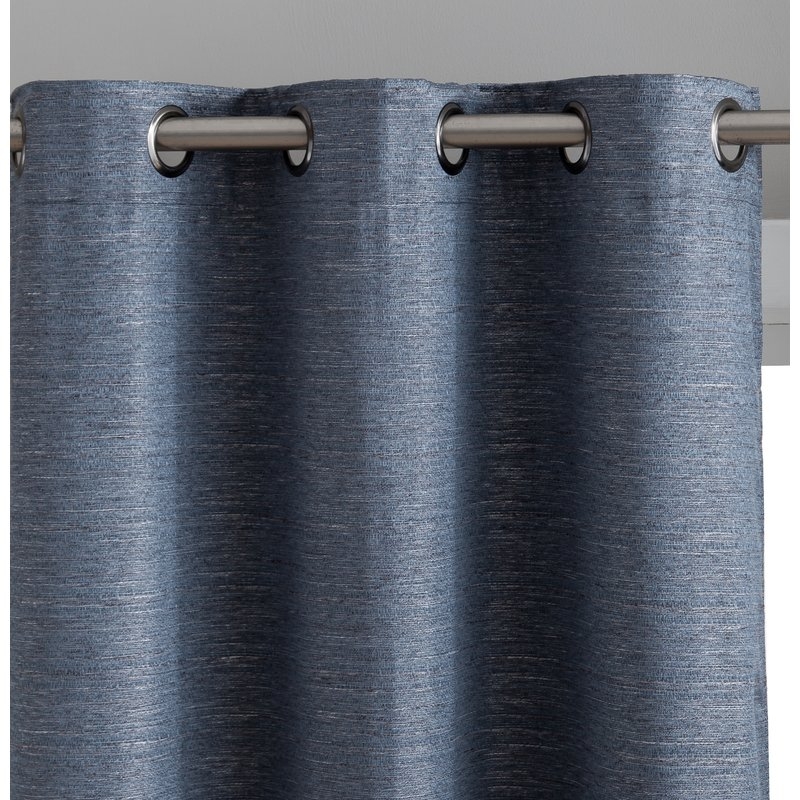 Middlewich Textured Solid Max Blackout Thermal Grommet Curtain Panels (Set of 2) - Image 1