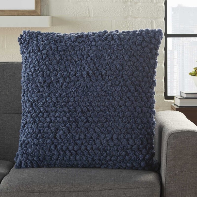 Hiawassee Square Wool Throw Pillow - Image 1