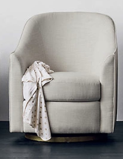 Lyric Natural Curved Nursery Swivel Nursery Glider Chair - Image 7