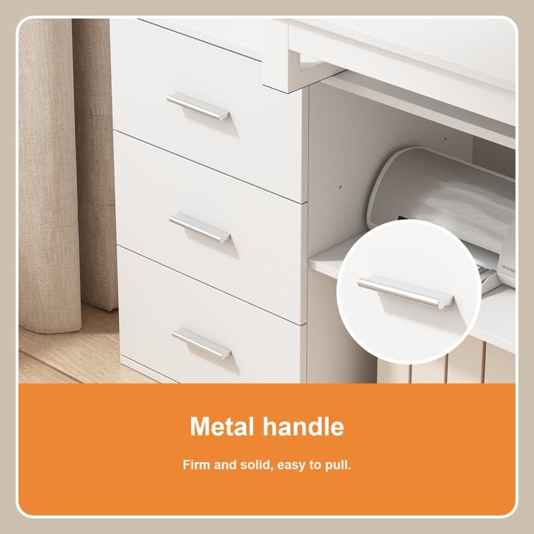 Upgrated L-Shaped Computer Desk With Strong Storage - Image 3