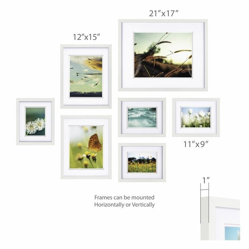 Goin 7 Piece Build a Gallery Wall Picture Frame Set - White Frames - Image 3
