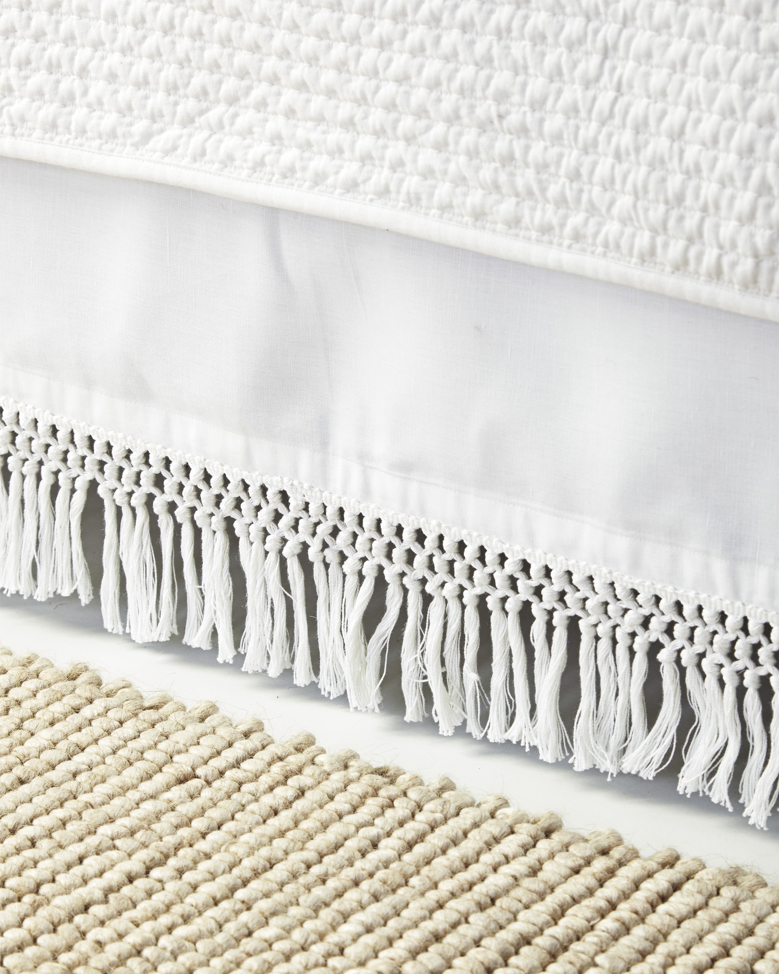 Macramé Bed Full Skirt - White - Image 0