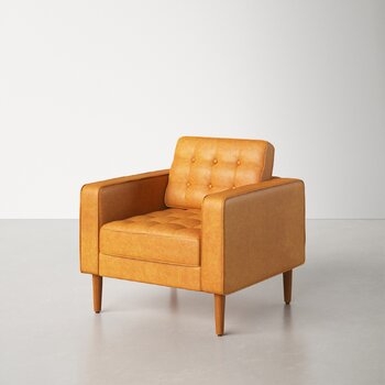 Aceves 32" Wide Tufted Armchair - Image 3