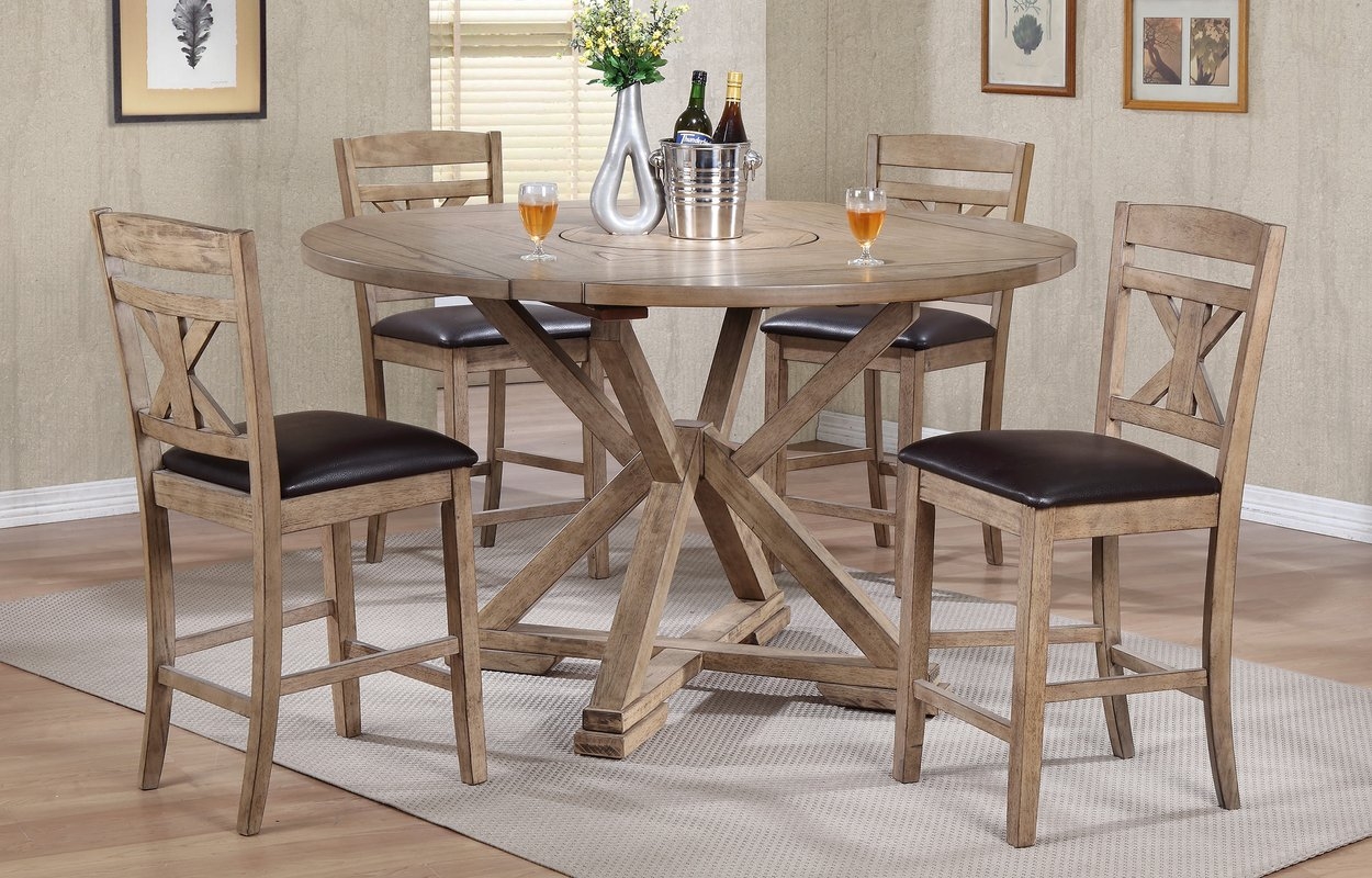 Clifford Drop Leaf Lazy Susan Dining Table - Image 3