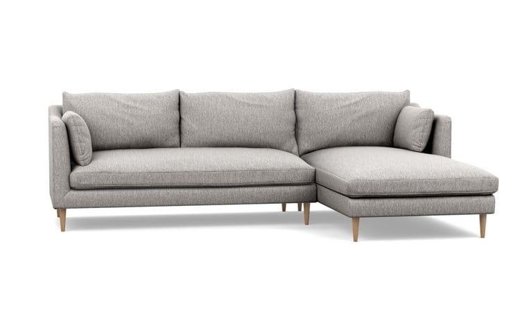 CAITLIN BY THE EVERYGIRL Sectional Sofa with Right Chaise - Earth/Oak Tapered/110"x75" (long chaise) - Image 0