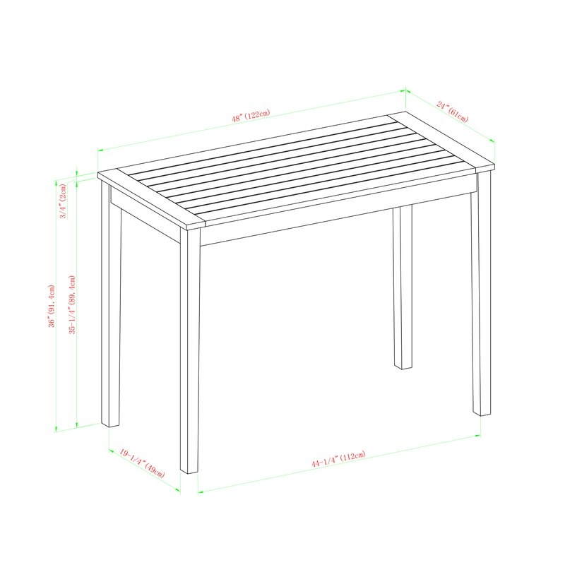 Makayla Wooden Bar Table - Image 3