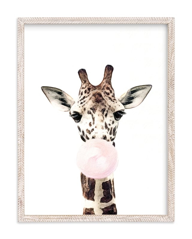 Bubblegum Animals: Giraffe 18x24 - Image 0