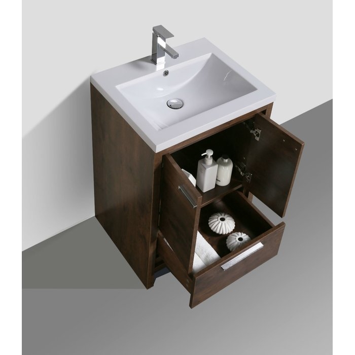 Almendarez Free Standing Modern 24" Single Bathroom Vanity Set - Image 2