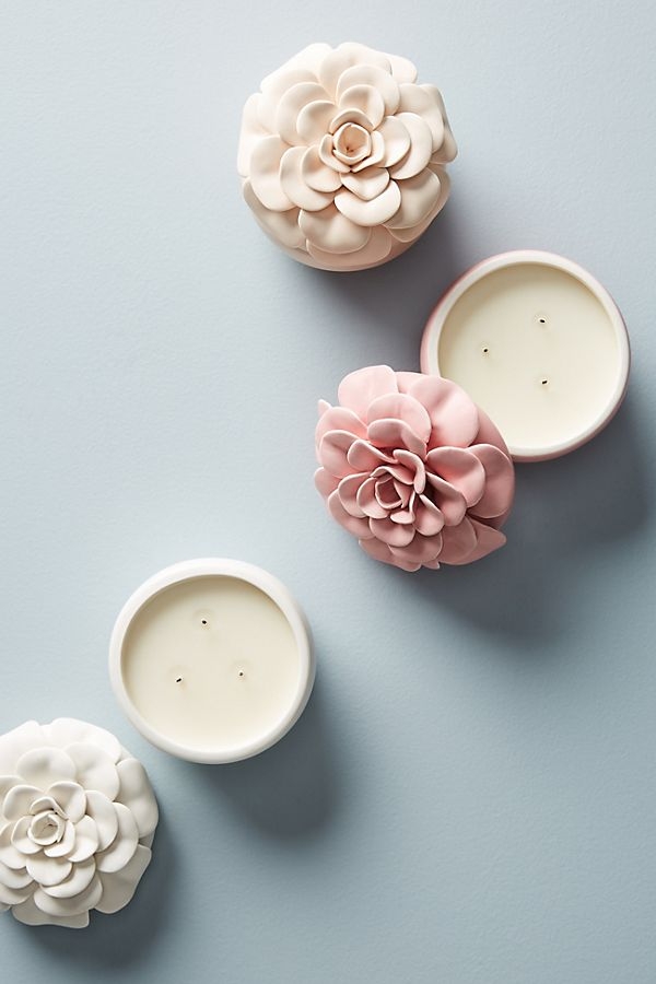 Ceramic Flower Candle - Image 2
