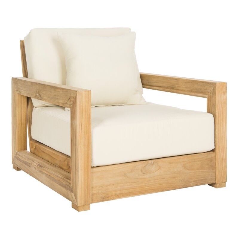Montford Teak Patio Chair with Cushions - Image 0