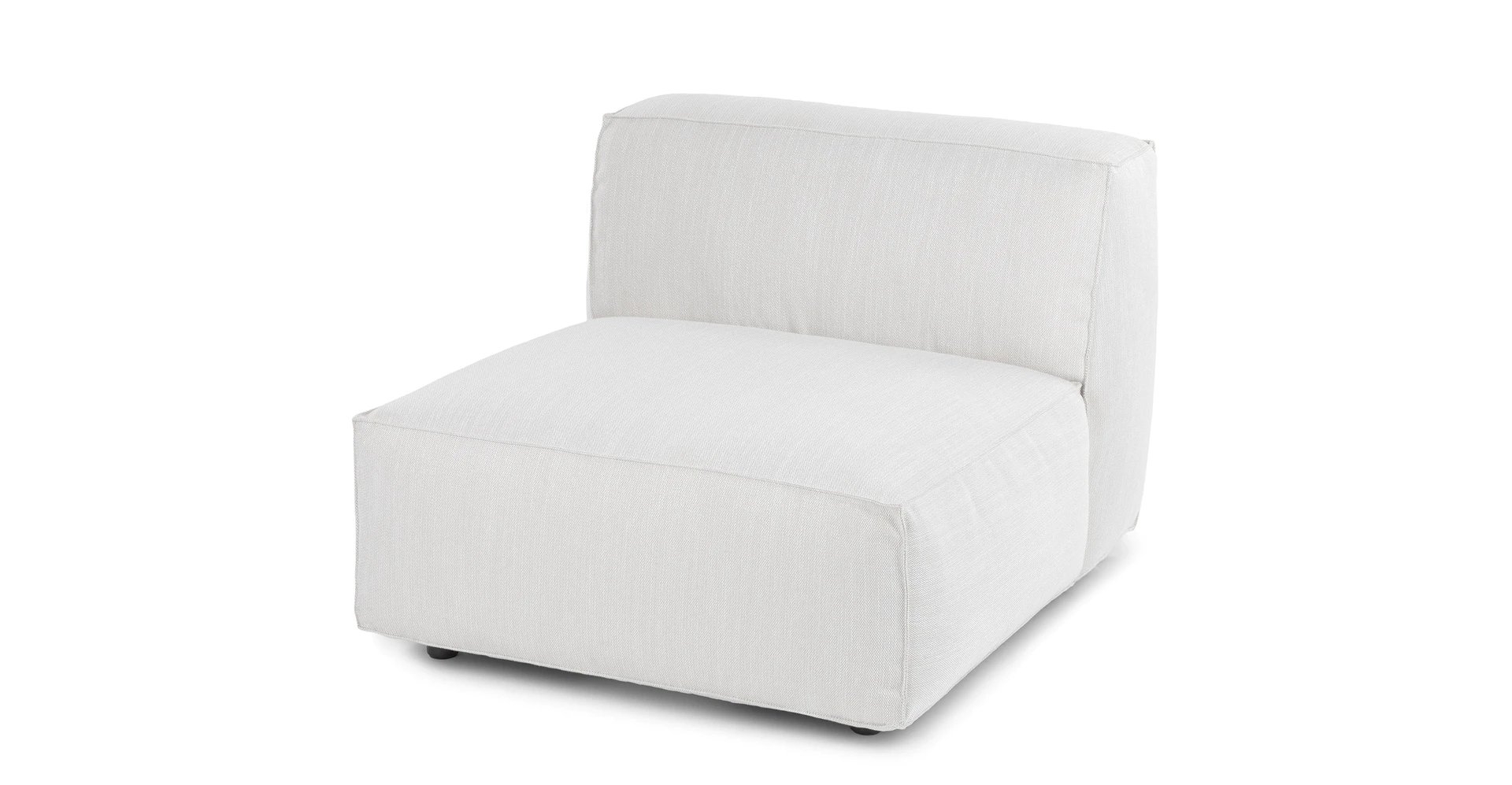 Solae Chill White Armless Chair Module - Image 1