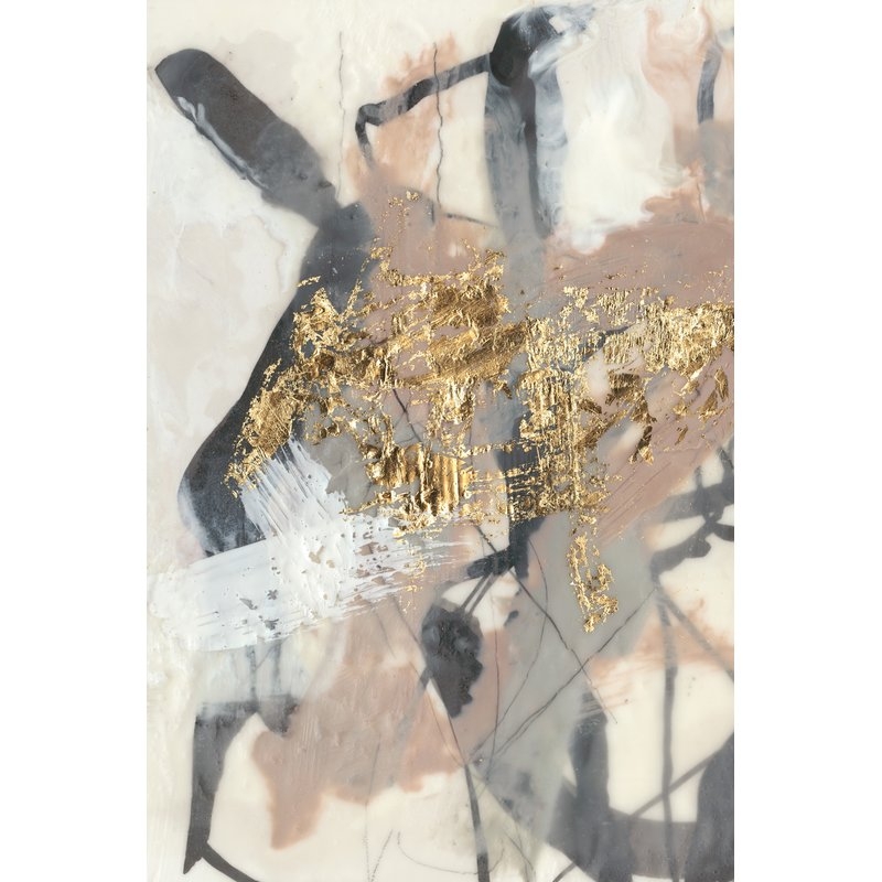 'Golden Blush I' Acrylic Painting Print on Wrapped Canvas - Image 0