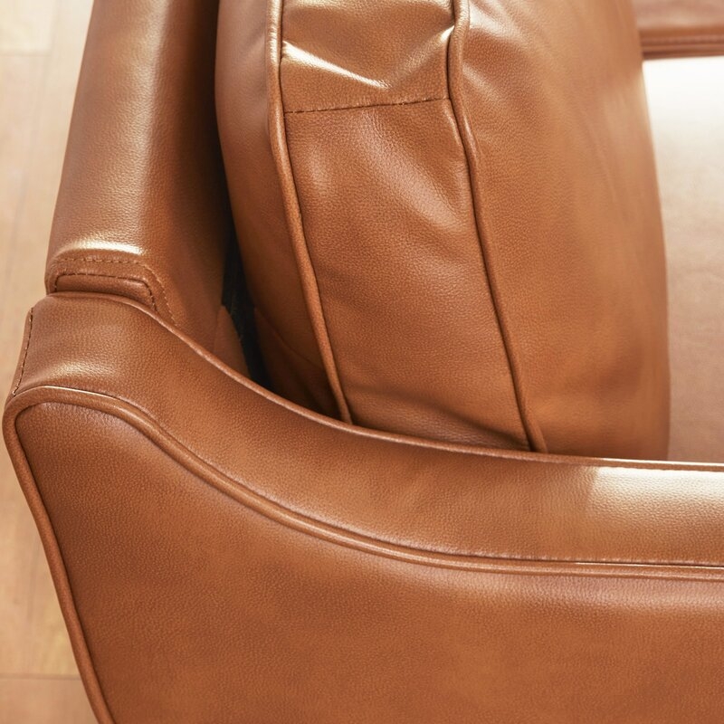 Asheville 80.5'' Vegan Leather Square Arm Sofa - Image 3