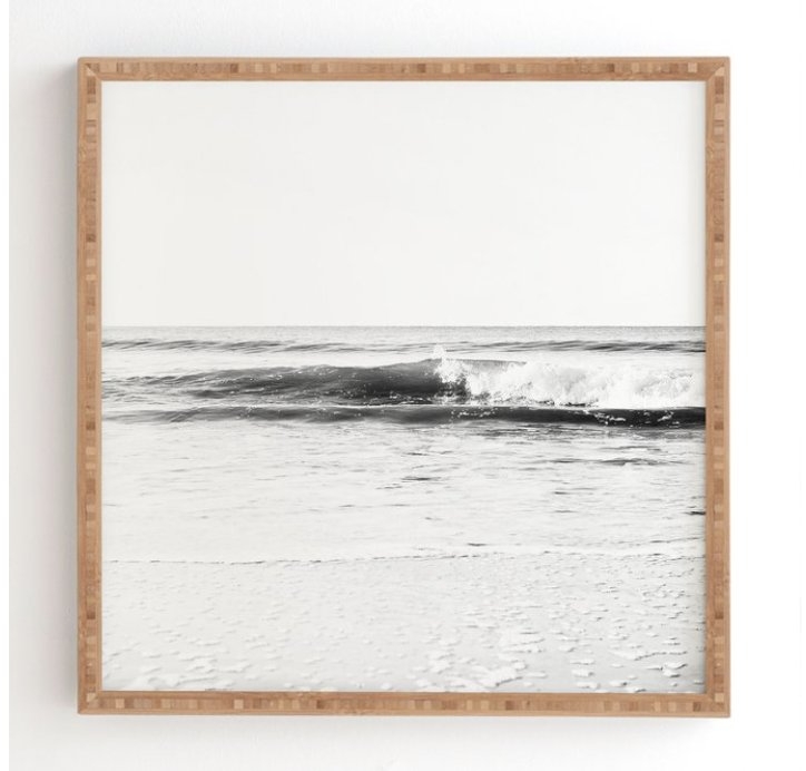 SURF BREAK Framed Wall Art By Bree Madden (21"x21" Framed) - Image 0