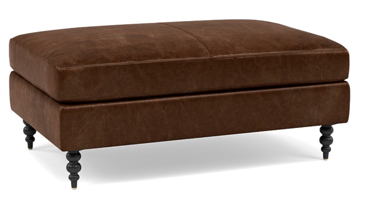 Sloan Leather Ottoman - Image 0
