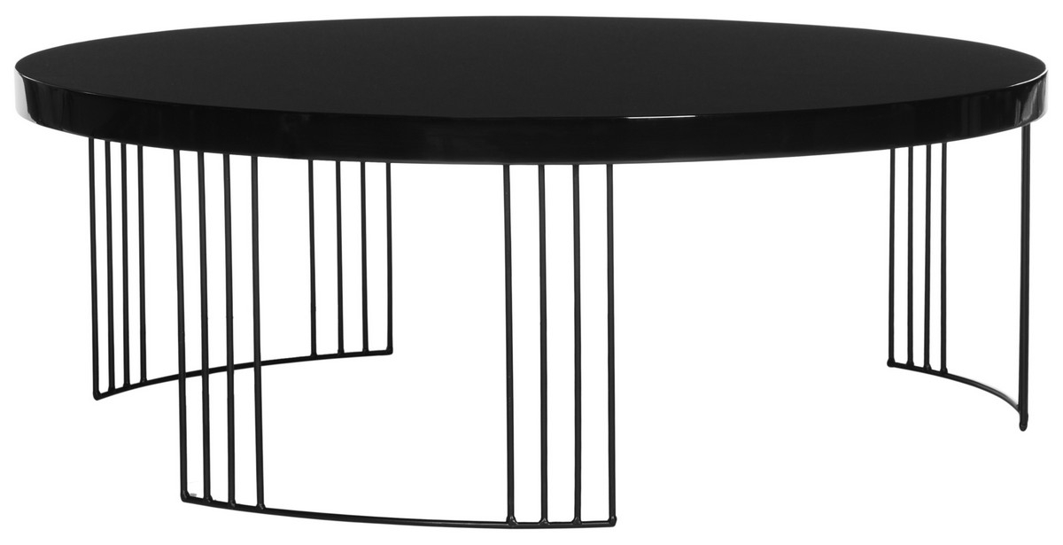 Keelin Mid Century Scandinavian Lacquer Coffee Table - Black - Arlo Home - Image 1