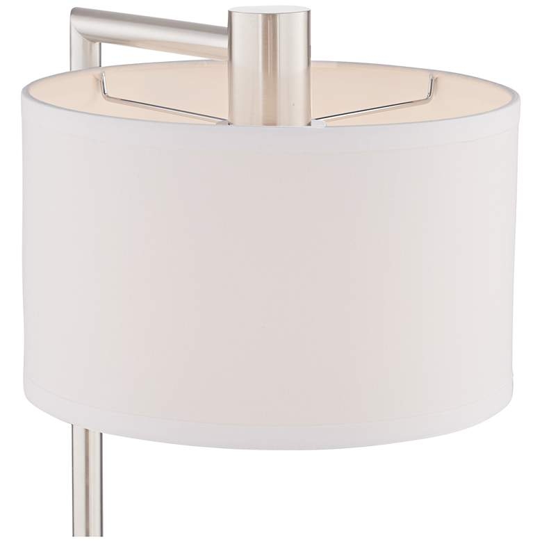 360 Lighting Colby 21" Nickel Desk Lamp with Outlet and USB Port - Image 3