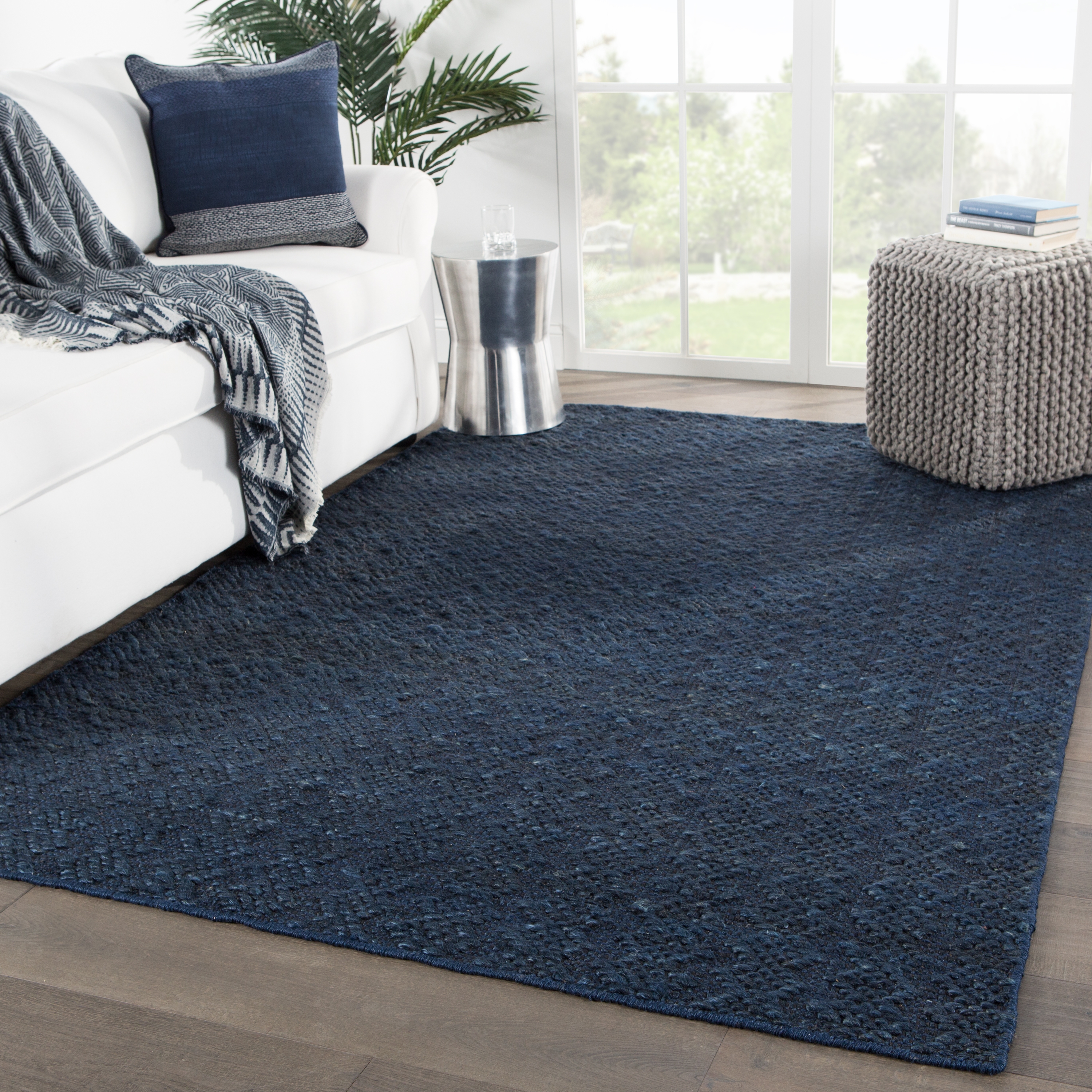 Devyn Natural Geometric Blue Area Rug - 5X8 - Image 4