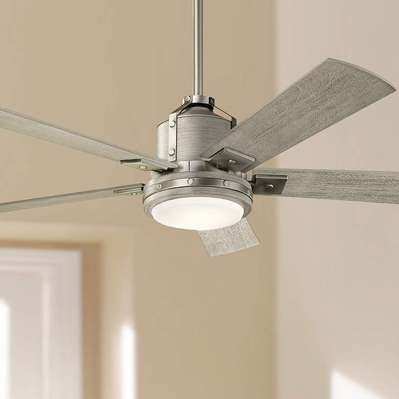 52" Kichler Colerne Brushed Nickel LED Ceiling Fan - Style # 63R86 - Image 0