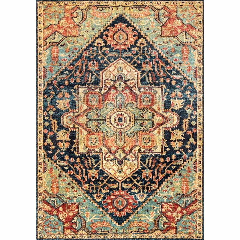 Kubik Green/Beige Area Rug - Image 1