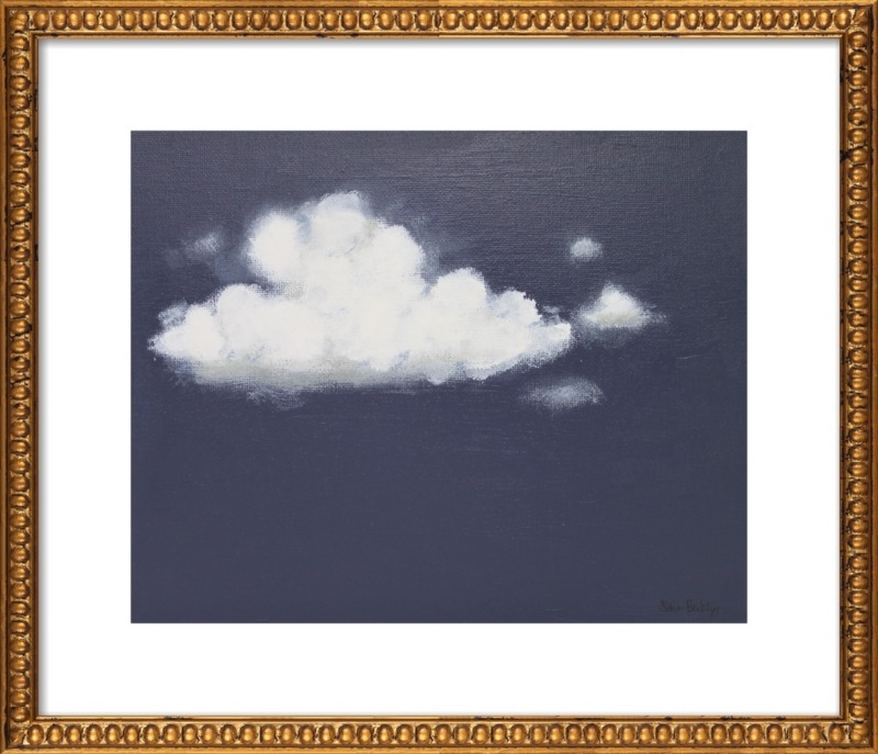 Storm Clouds II -  24"x20"- Gold Crackle Bead Wood, frame width 1.25", depth 1.125" - Image 0
