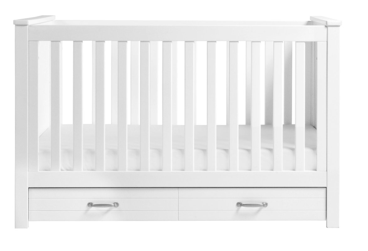 DaVinci Asher 3 in 1 Convertible Crib with Storage - White - Image 0