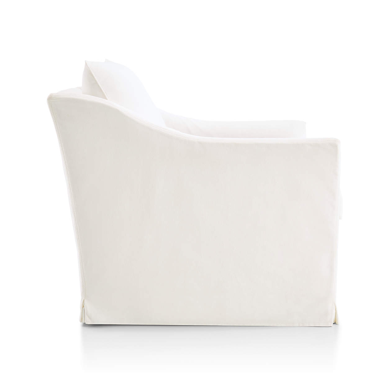 Keely Slipcovered Swivel Chair -  Winward Stripe Sky - Image 3