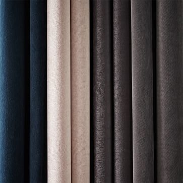 Cotton Luster Velvet Curtain + Blackout Panel, Dusty Blush, 48"x84" - Image 4