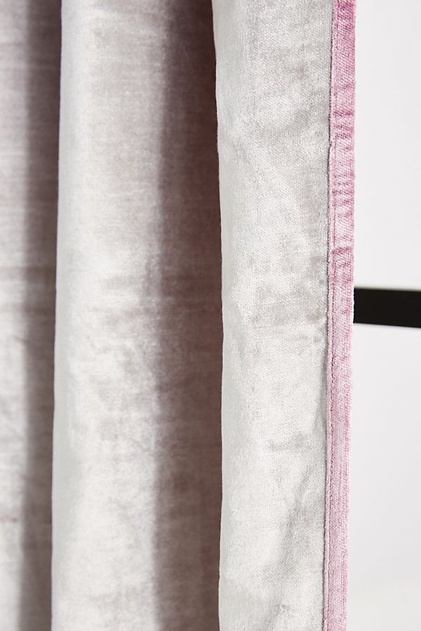 Petra Velvet Curtain, Light Grey - Image 1