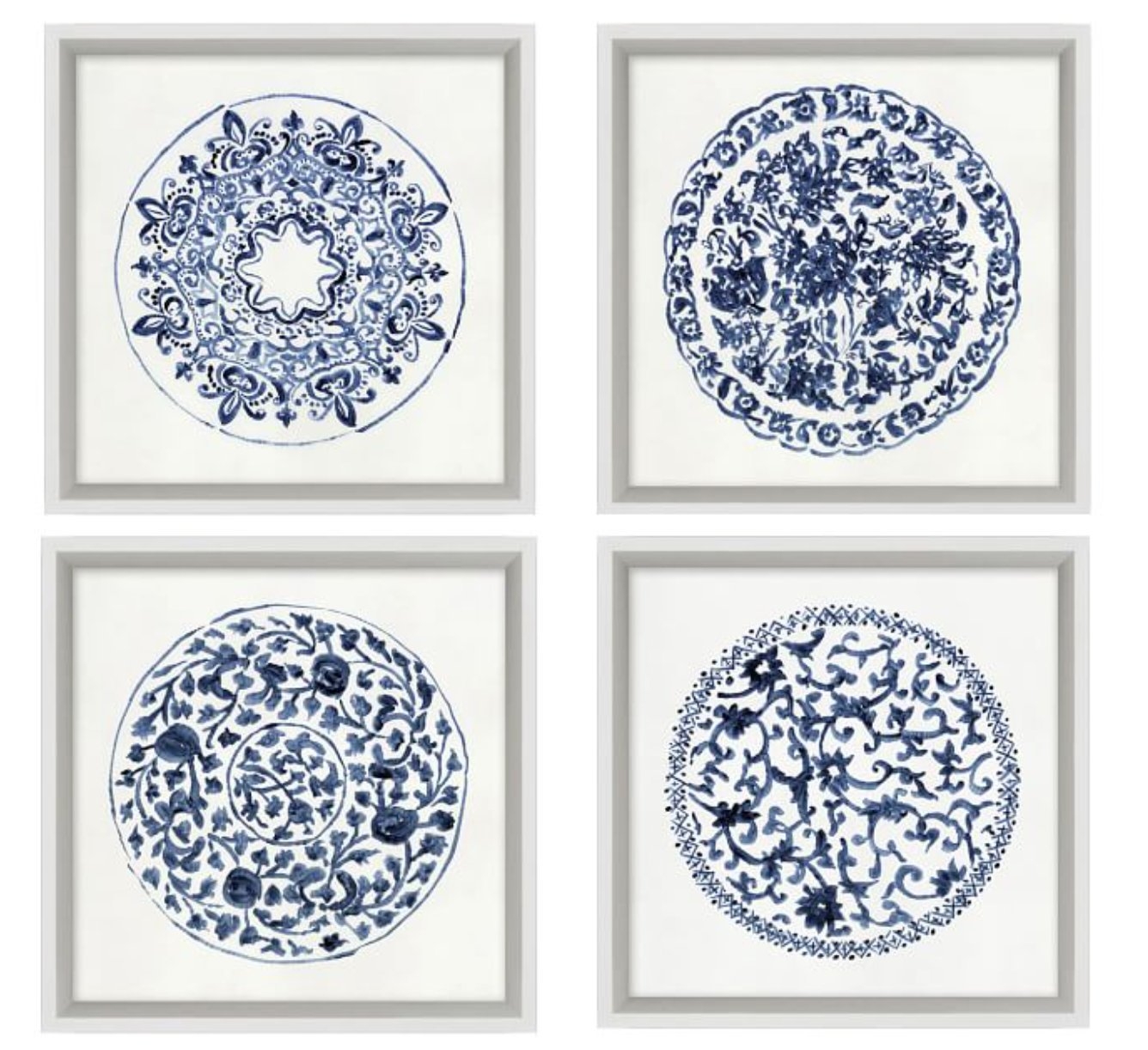 Porcelain Blue Framed Paper Prints - Image 0