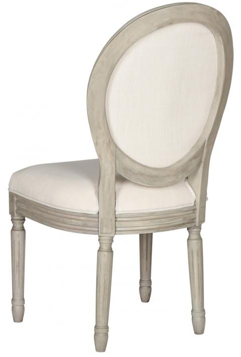 Holloway 19''H French Brasserie Linen Oval Side Chair (Set of 2) - Light Beige/Rustic Grey - Arlo Home - Image 6