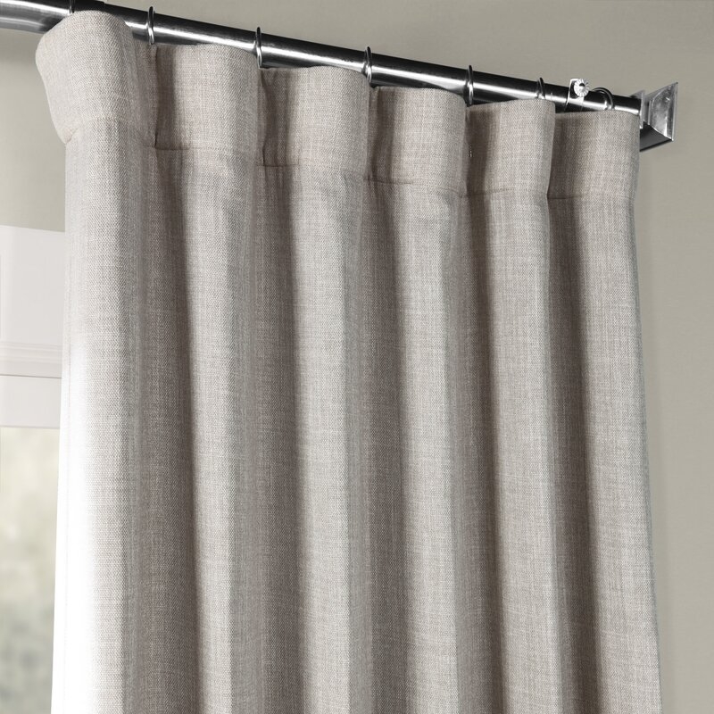 Clem Solid Max Blackout Thermal Rod Pocket Single Curtain Panel - Image 1