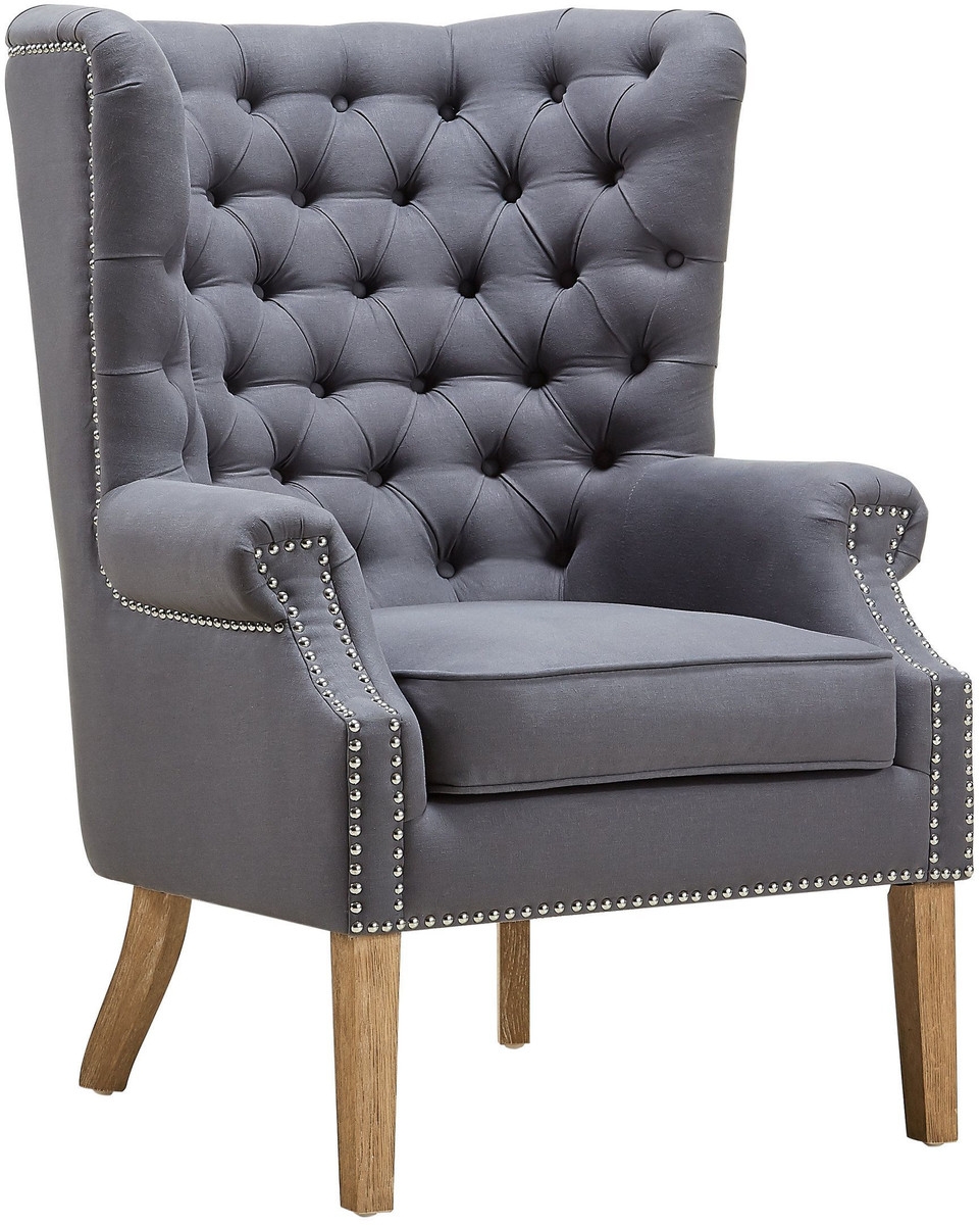 Kaitlyn Morgan Linen Wing Chair - Image 0