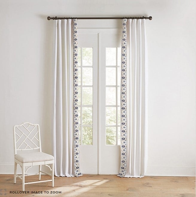 Varenna Crewel Suzani Border Drapery Panels - Set of 2 - Image 0