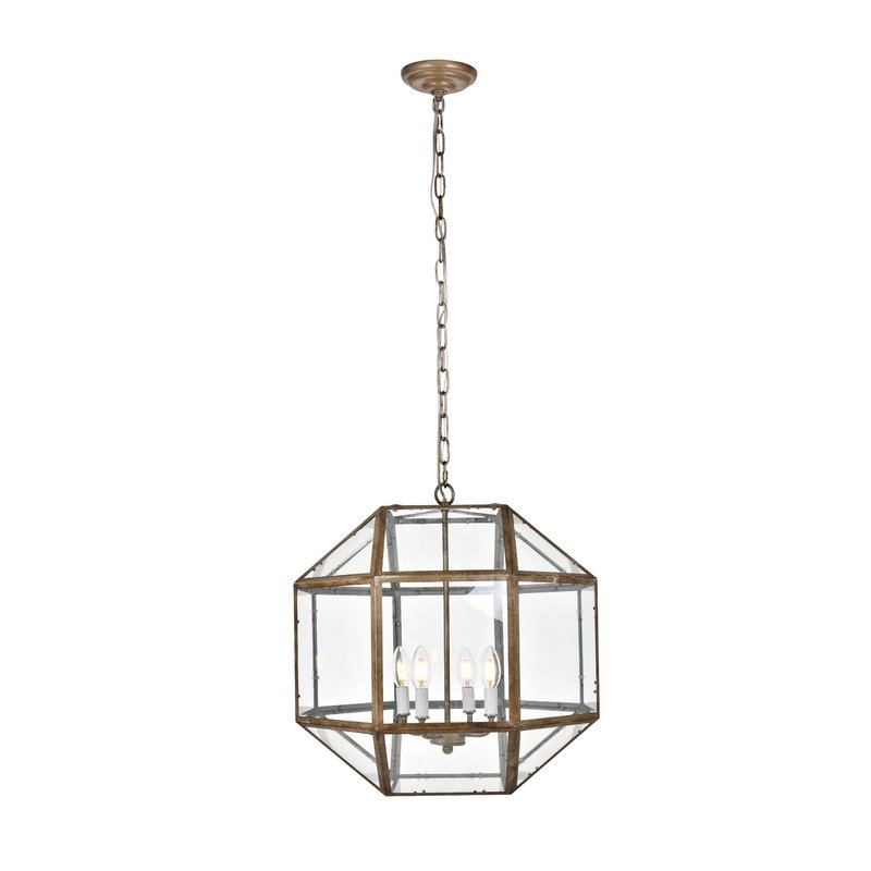 Burkeville 4-Light Geometric Chandelier - Image 0