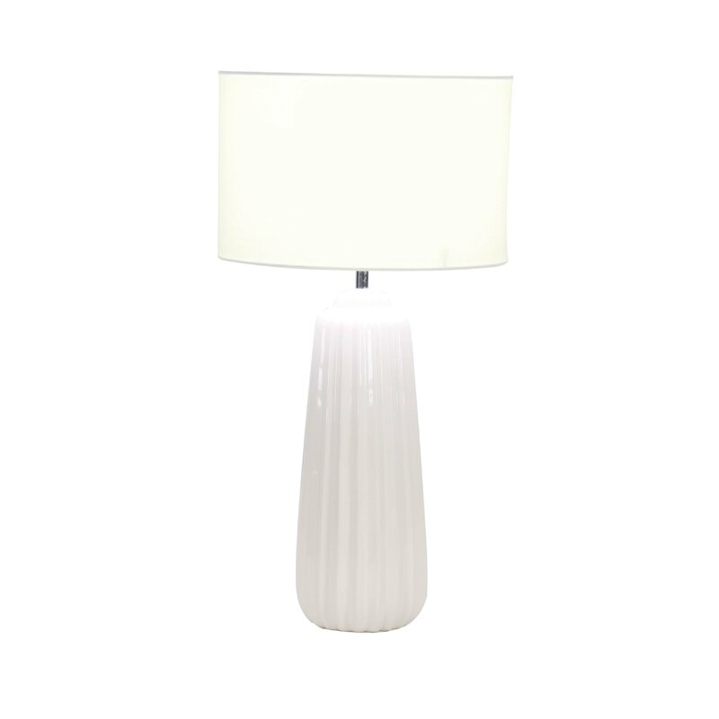 24" H x 13" W x 13" D White Base/White Shade Cahoon Table Lamp - Image 0