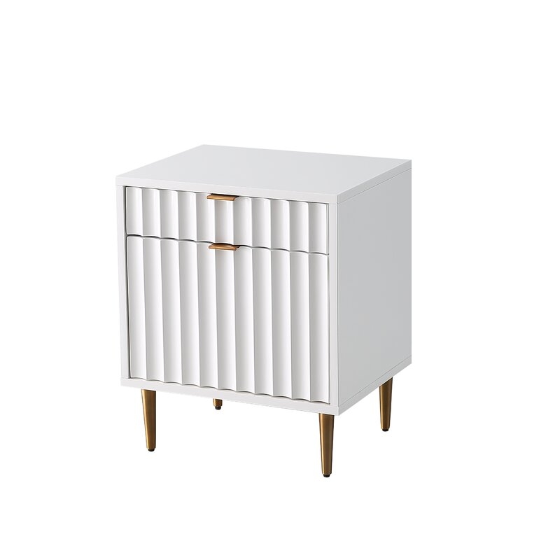 Celipu 1-Drawer Nightstand, White - Image 3