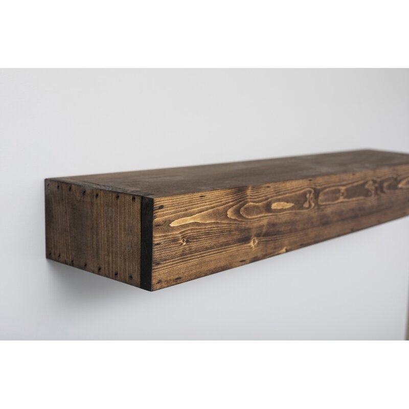 Montserrat Floating Shelf Solid Wood Handmade Rustic Style Wall Shelf - Image 1